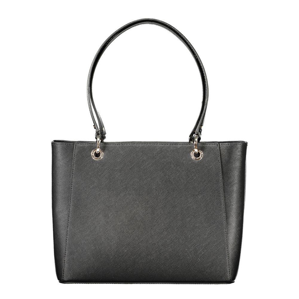 Handtasche aus schwarzem Polyurethan für Damen