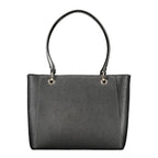 Handtasche aus schwarzem Polyurethan für Damen
