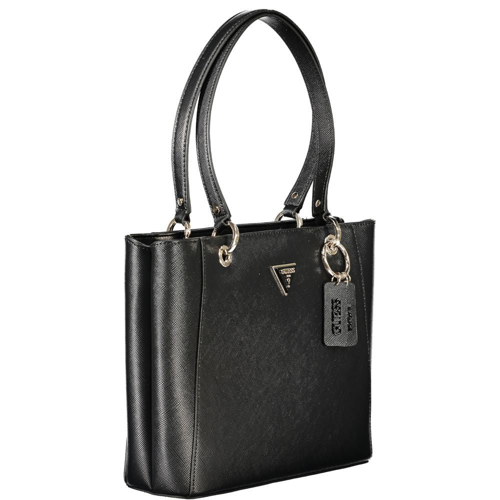 Handtasche aus schwarzem Polyurethan für Damen