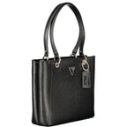 Handtasche aus schwarzem Polyurethan für Damen
