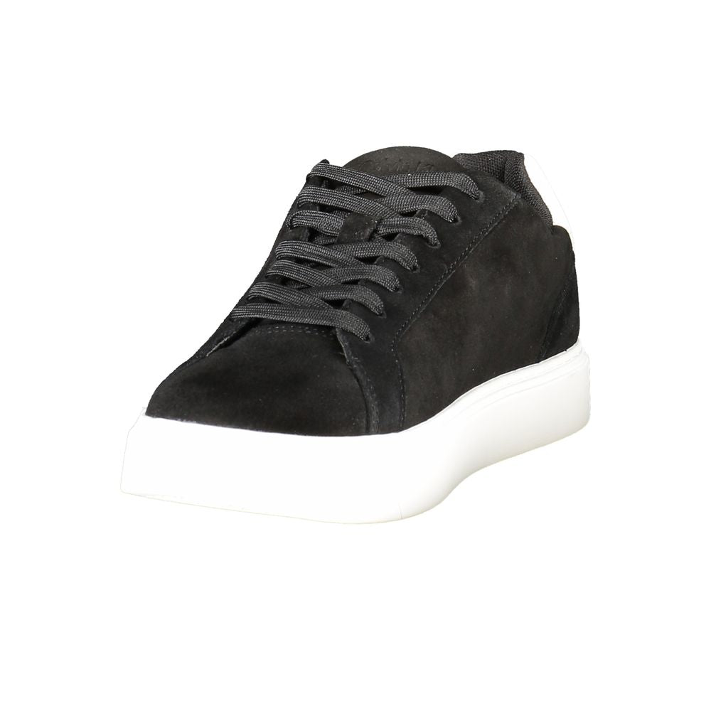 Sneaker da uomo in pelle nera