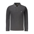 Schwarzes Poloshirt für Herren aus Baumwolle