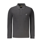 Schwarzes Poloshirt für Herren aus Baumwolle