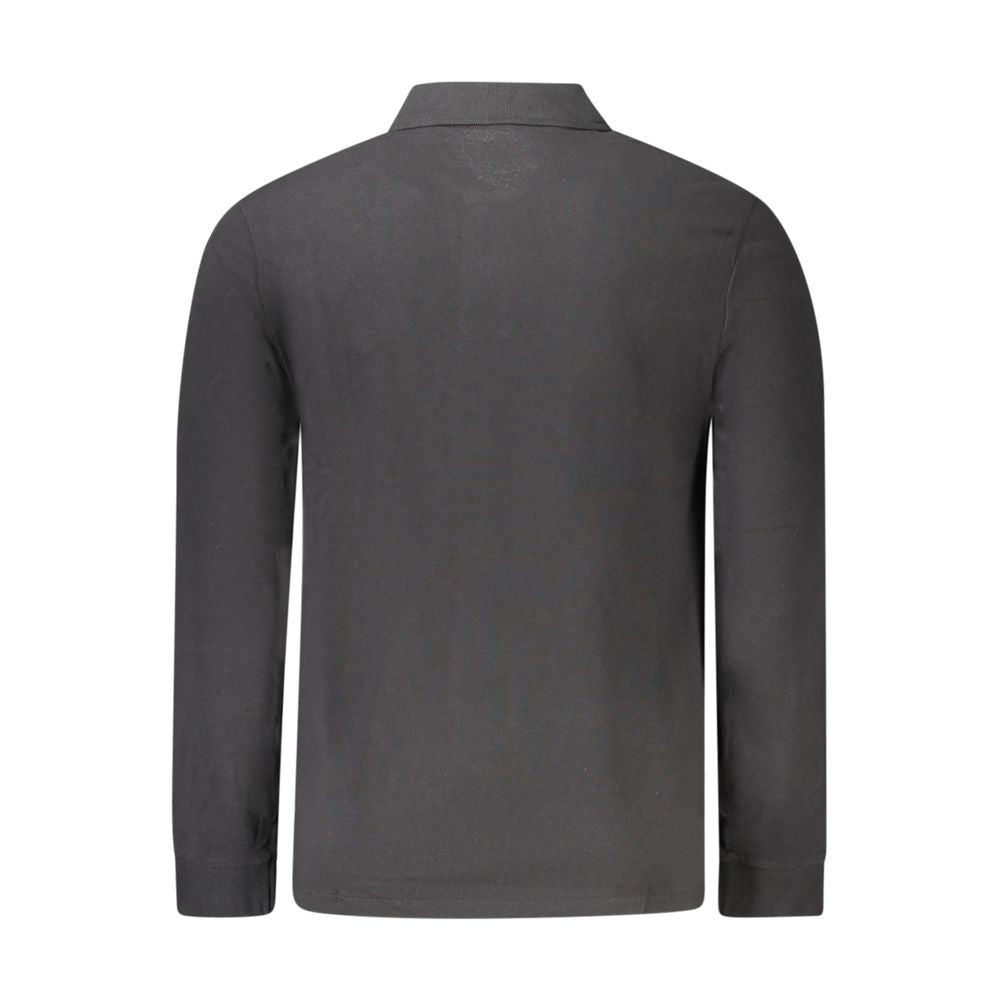 Schwarzes Poloshirt für Herren aus Baumwolle