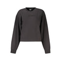 Schwarzes Damen-Sweatshirt aus Baumwolle