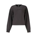 Schwarzes Damen-Sweatshirt aus Baumwolle