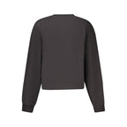 Schwarzes Damen-Sweatshirt aus Baumwolle