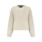 Beiges Baumwoll-Sweatshirt für Damen