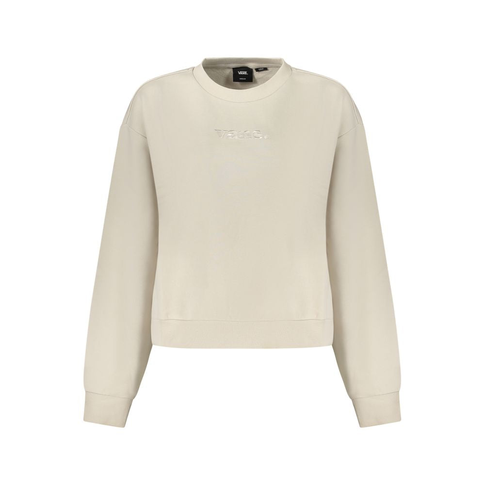 Beiges Baumwoll-Sweatshirt für Damen