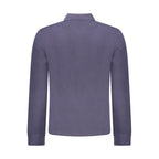Blue Cotton Men Polo Shirt