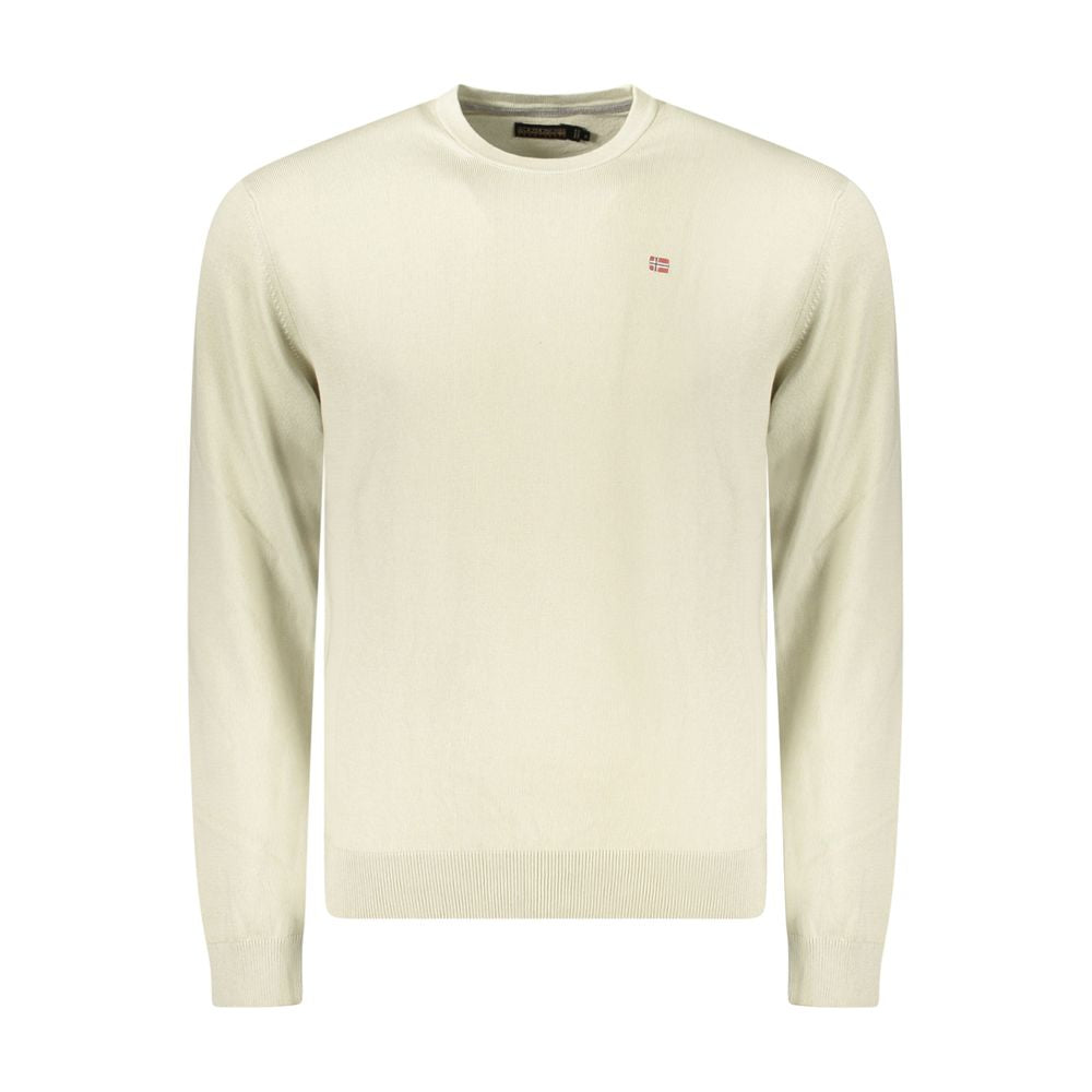 Maglione da uomo in cotone beige