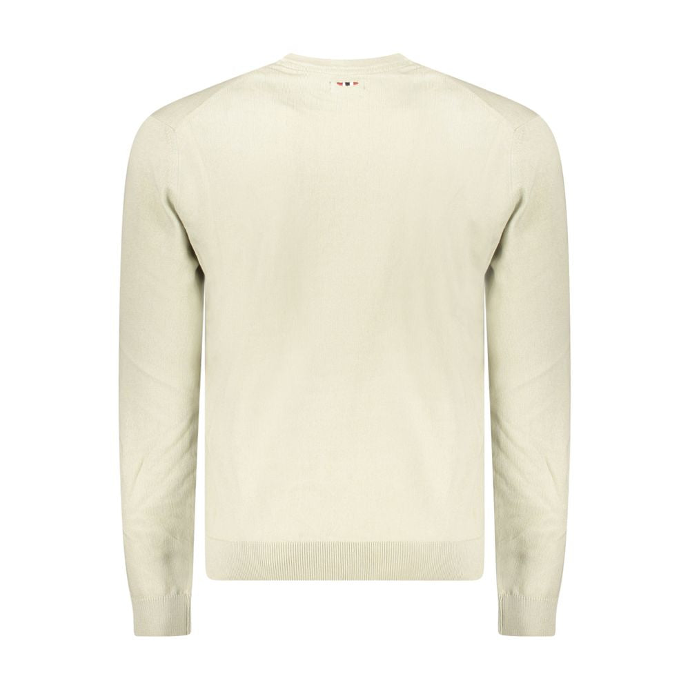 Maglione da uomo in cotone beige