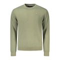 Green Cotton Men Sweater