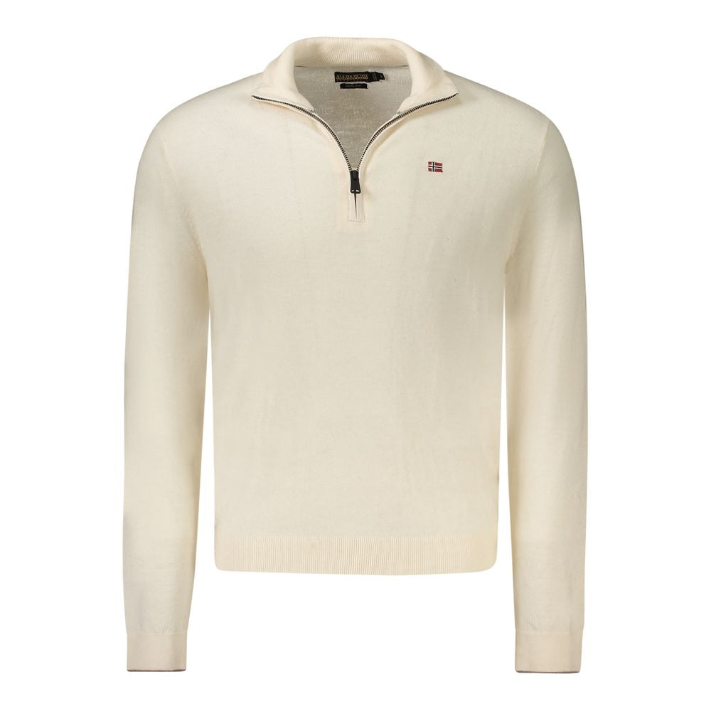 White Wool Men's Sweater