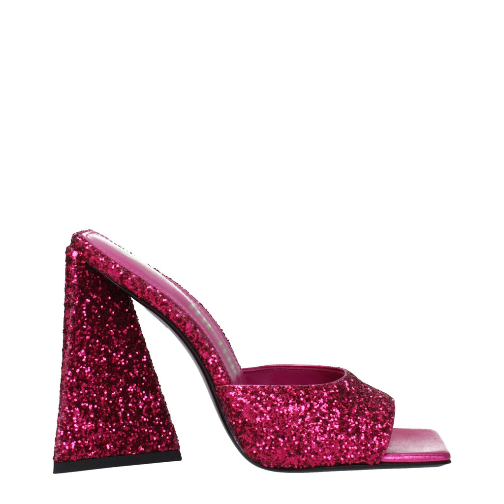 Pinke Plateau-Sandalen aus Plastik