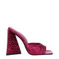 Pinke Plateau-Sandalen aus Plastik