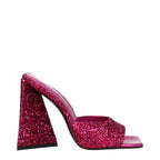 Pinke Plateau-Sandalen aus Plastik