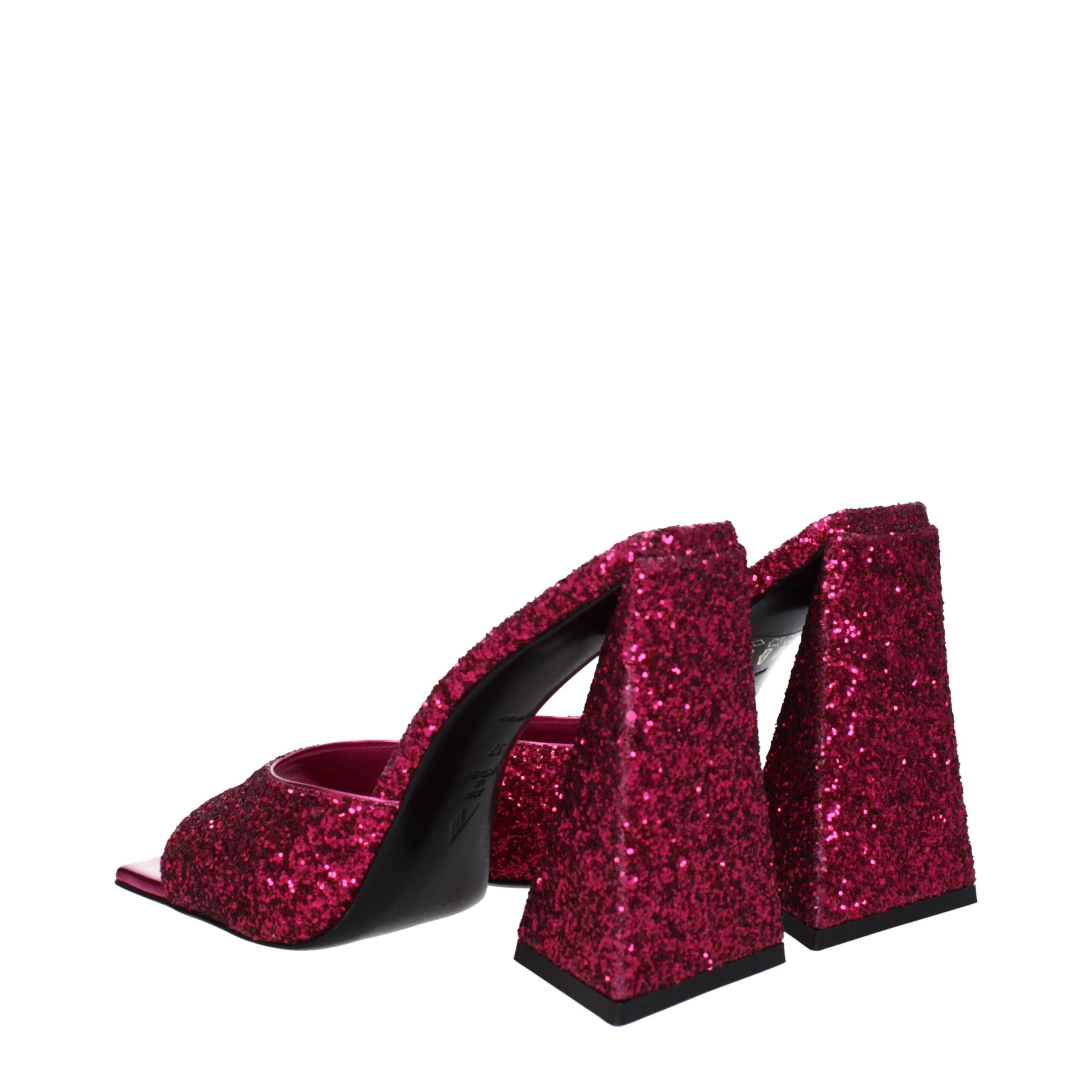 Pinke Plateau-Sandalen aus Plastik