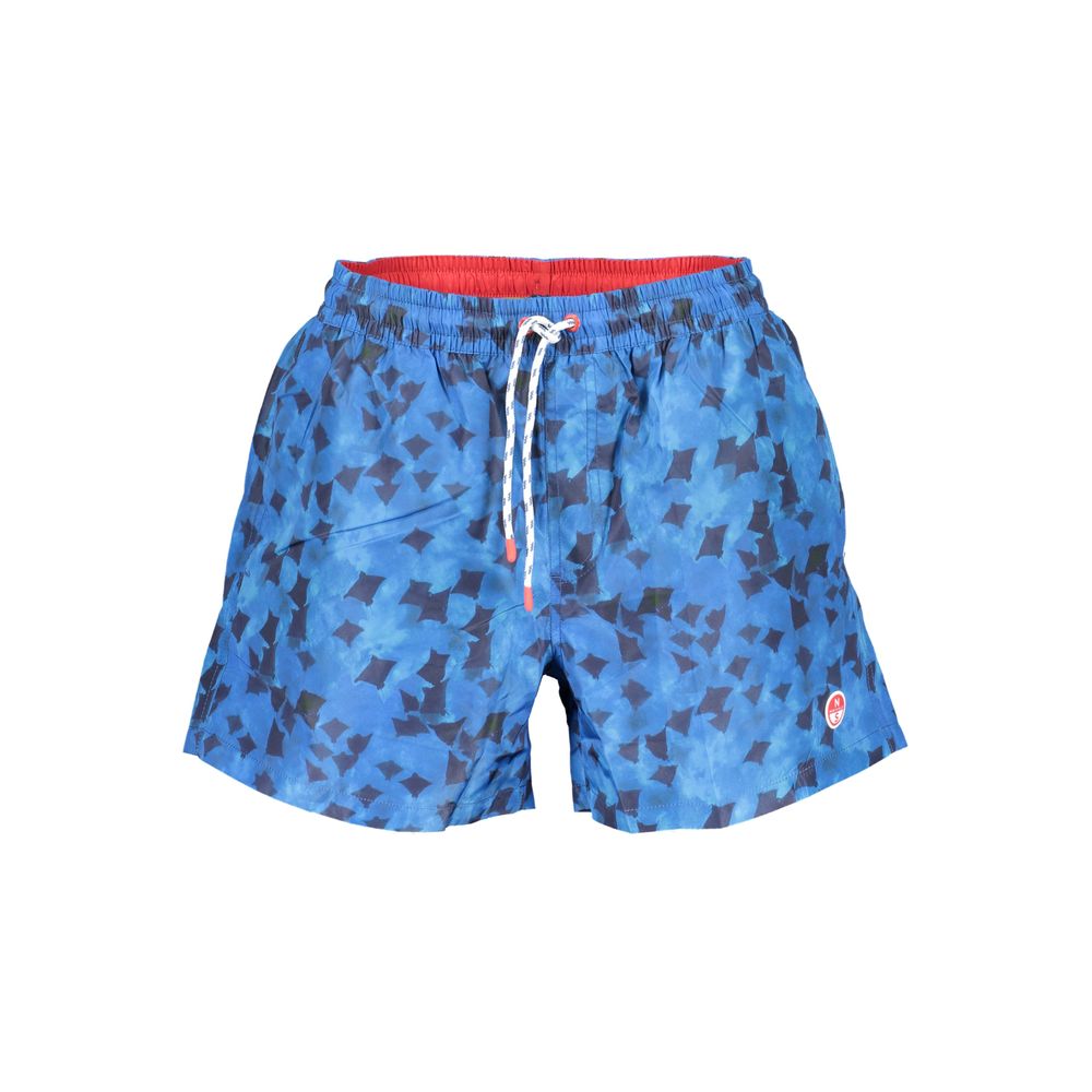 Blaue Badeshorts für Herren aus Polyester