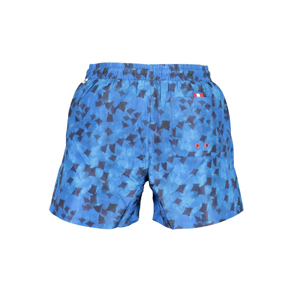 Blaue Badeshorts für Herren aus Polyester
