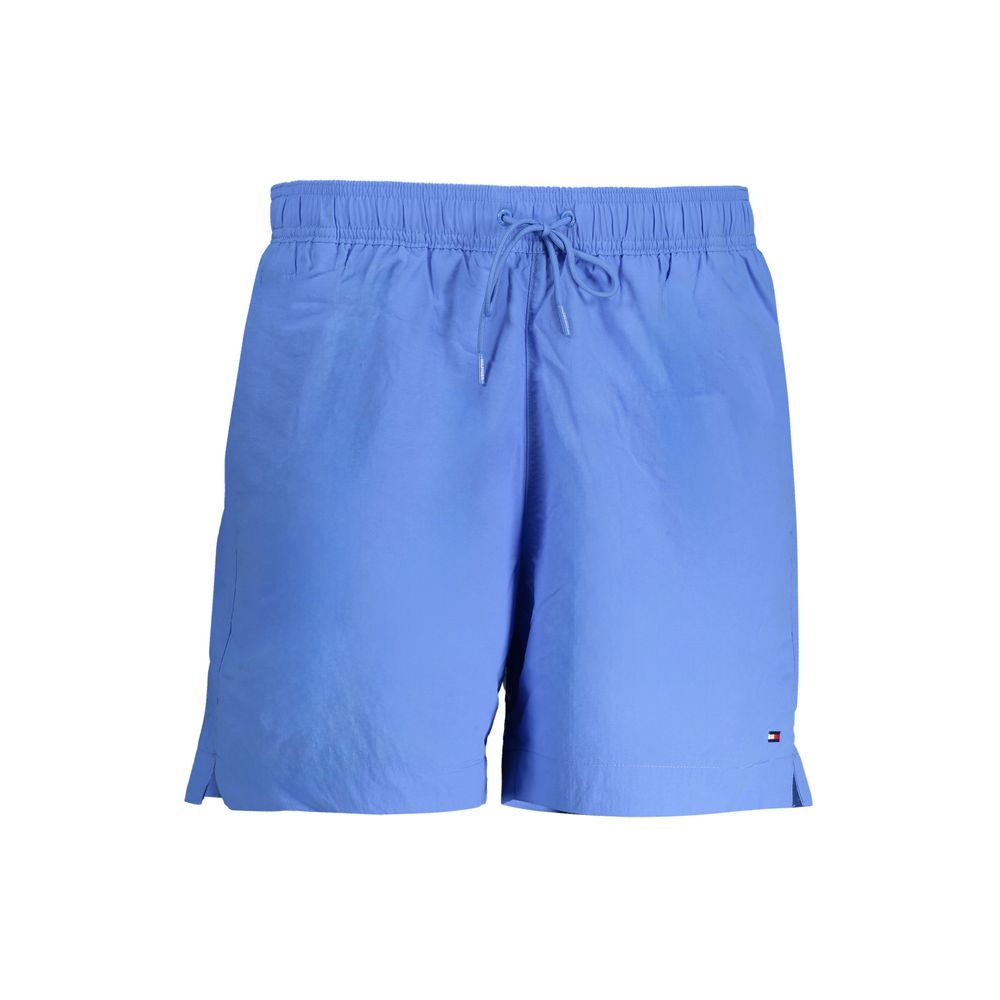 Herren-Badeshorts aus blauem Polyamid