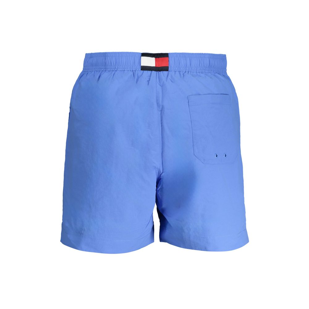 Herren-Badeshorts aus blauem Polyamid