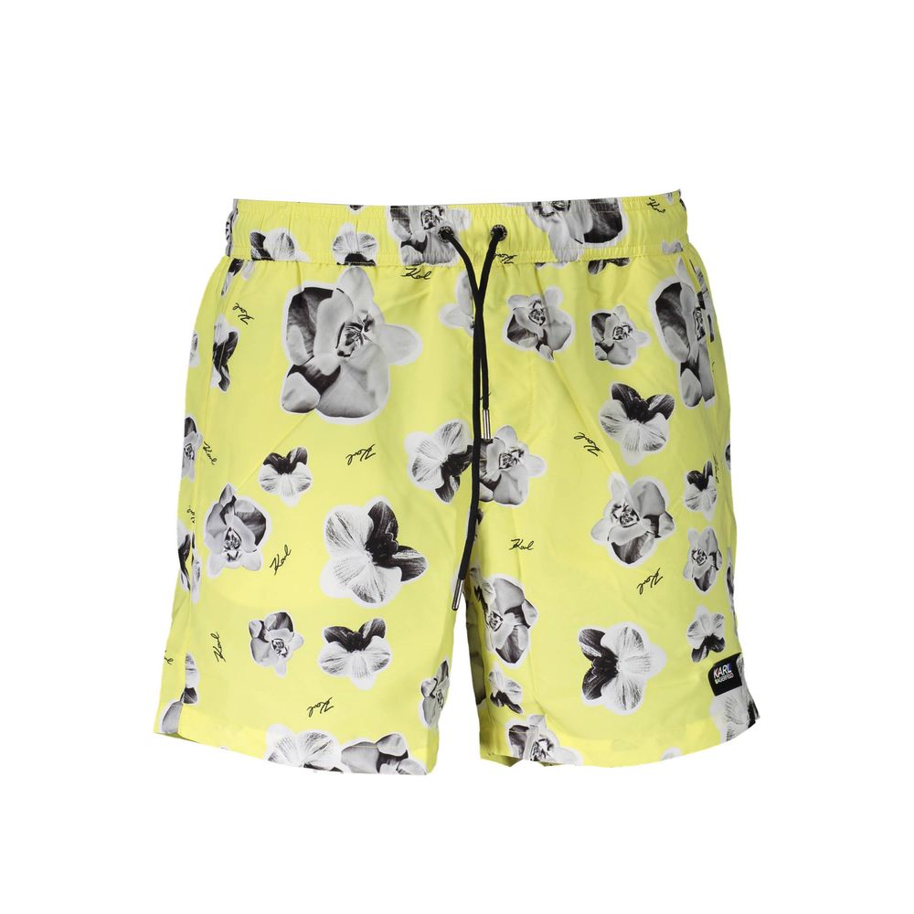 Gelbe Polyester Herren Badehose