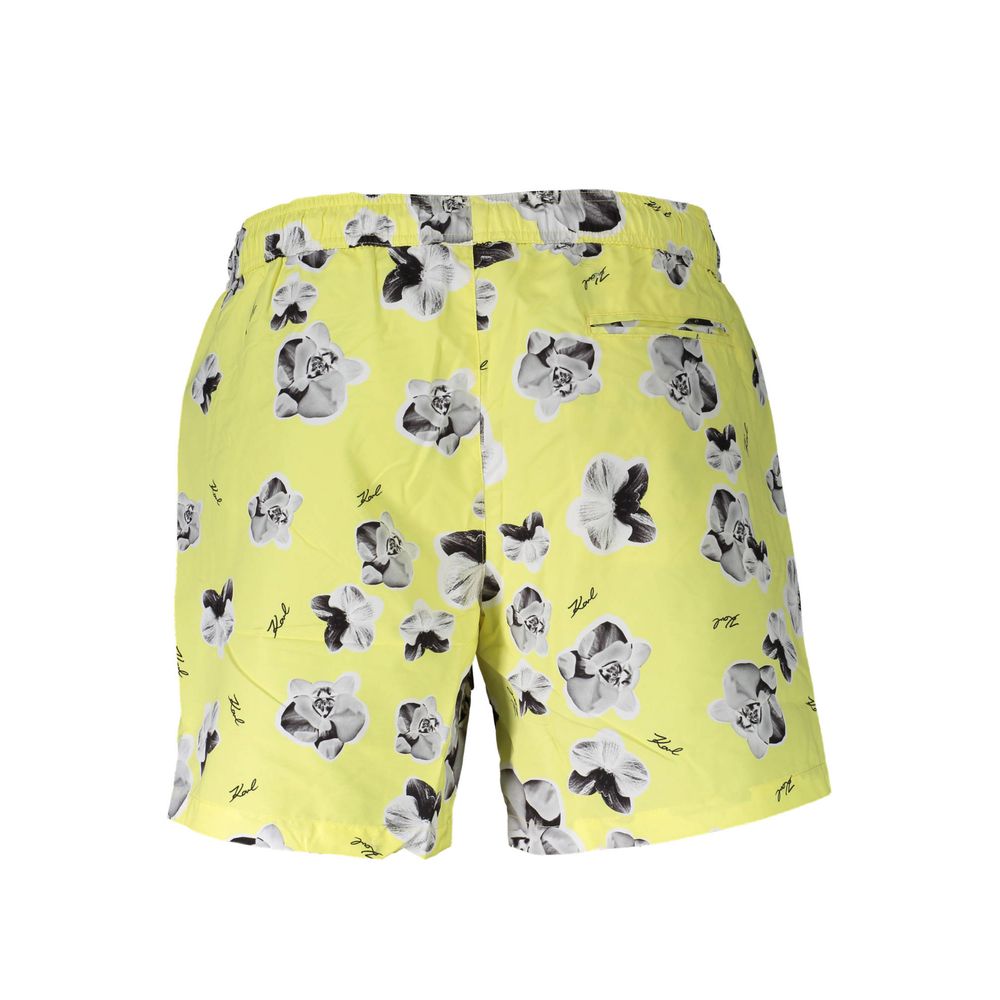 Gelbe Polyester Herren Badehose