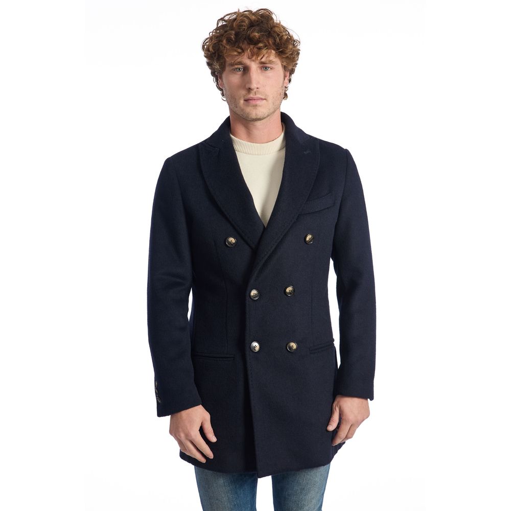 Giacca da uomo in lana blu