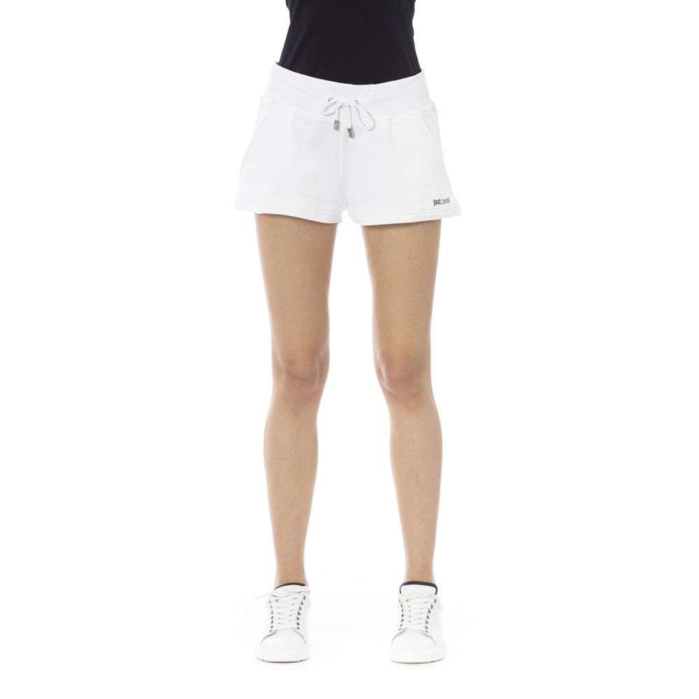 Pantaloncini Felpa Donna Cotone Bianco