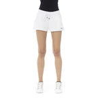 Pantaloncini Felpa Donna Cotone Bianco