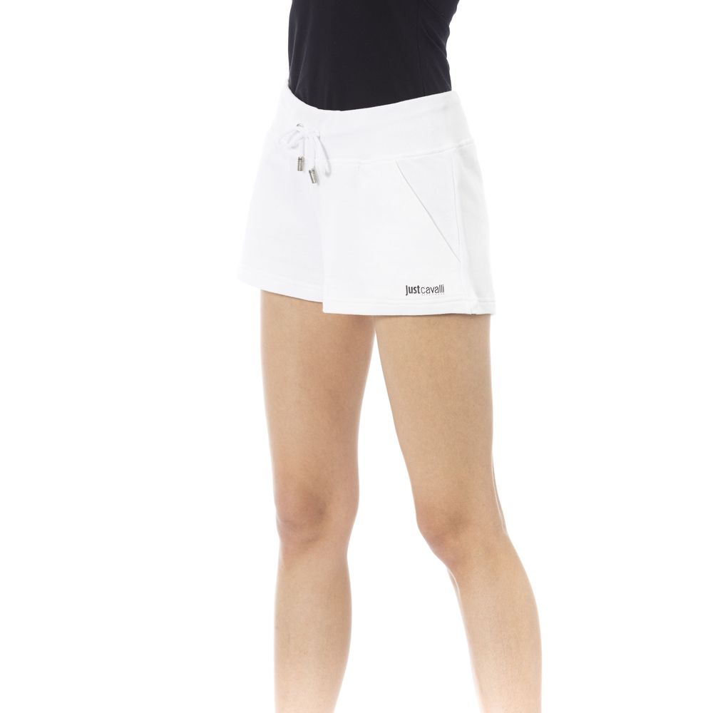 Pantaloncini Felpa Donna Cotone Bianco