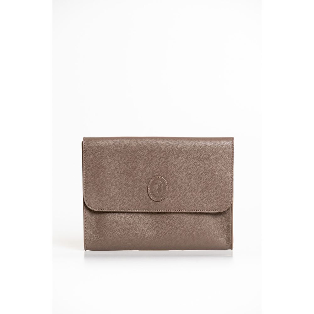 Herren-Clutch aus braunem Polyester