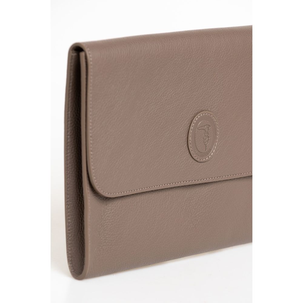 Herren-Clutch aus braunem Polyester