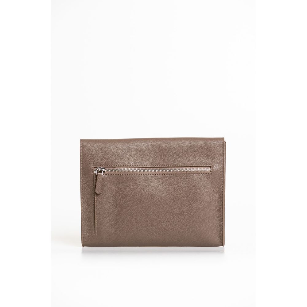 Herren-Clutch aus braunem Polyester
