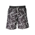 Black Polyester Men's Swim Boxer