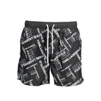 Badehose für Herren aus schwarzem Polyester