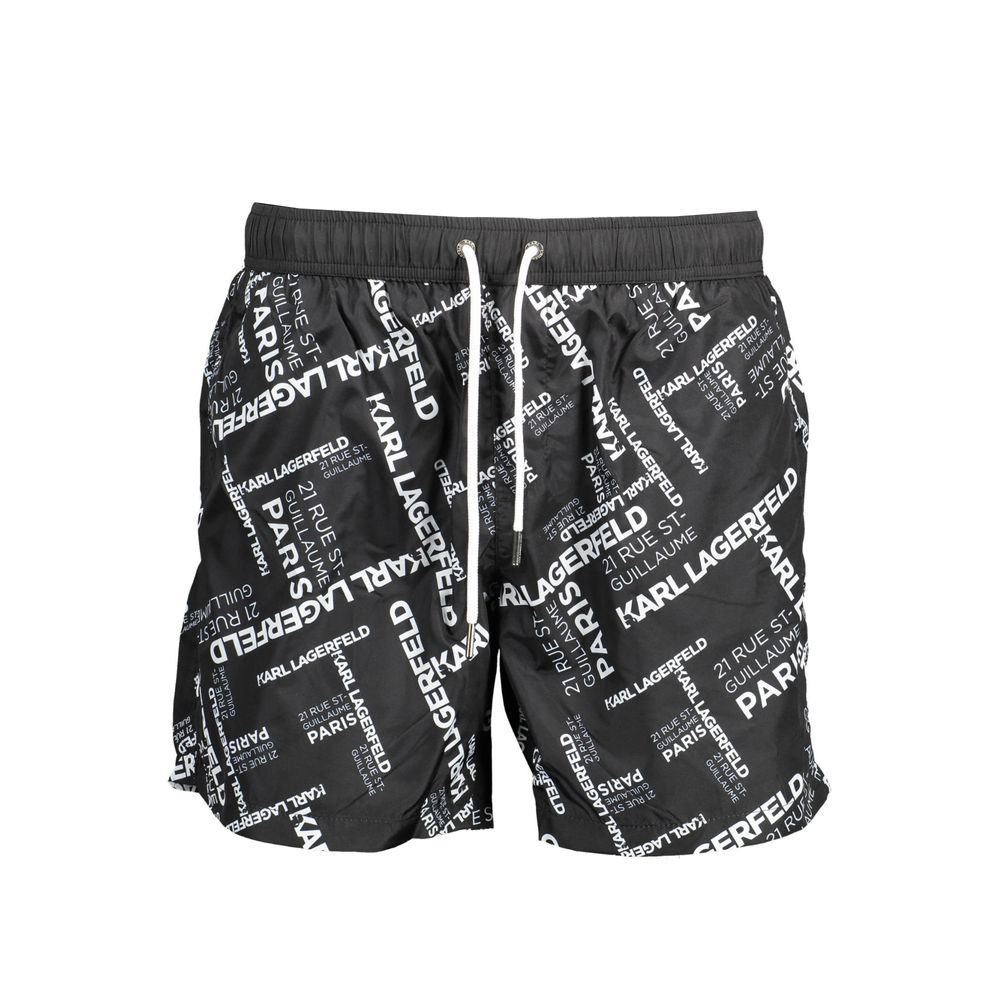 Badehose für Herren aus schwarzem Polyester