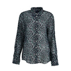Blue Cotton Women Shirt