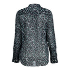 Blue Cotton Women Shirt