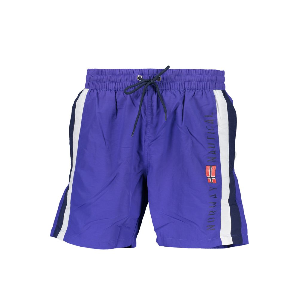 Blauer Polyamid-Badeshorts für Herren