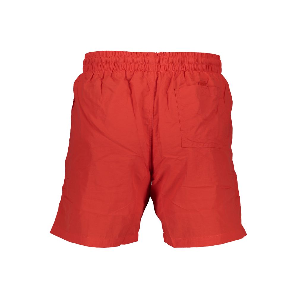 Red Polyamide Men's Swim Boxer