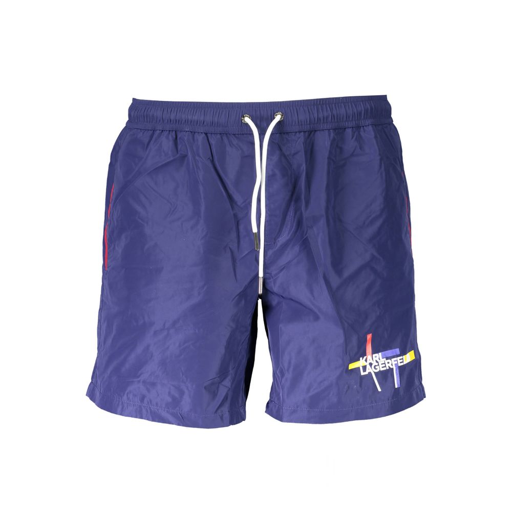 Blauer Polyester-Badeslip für Herren