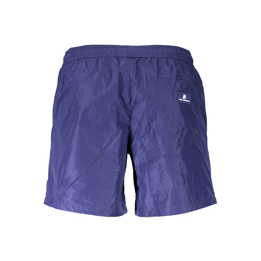 Blauer Polyester-Badeslip für Herren