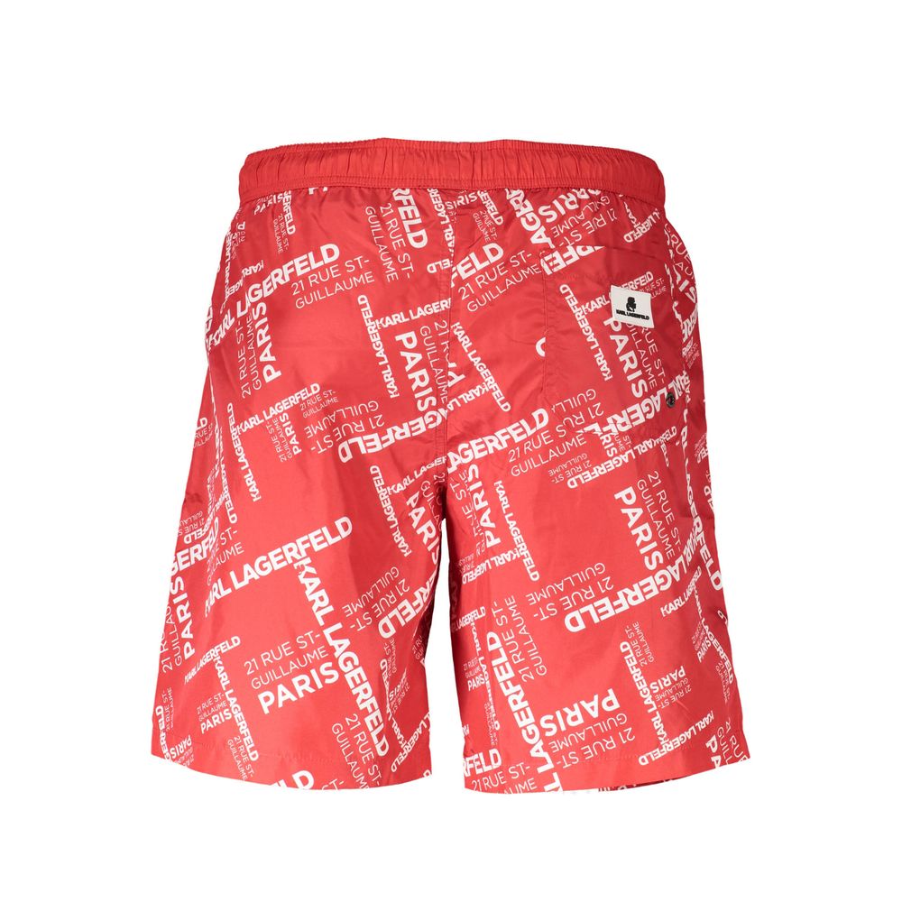 Rote Polyester-Badehose für Herren