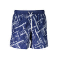Blauer Polyester Herren Badeshort