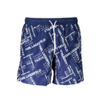 Blauer Polyester Herren Badeshort