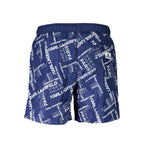 Blauer Polyester Herren Badeshort