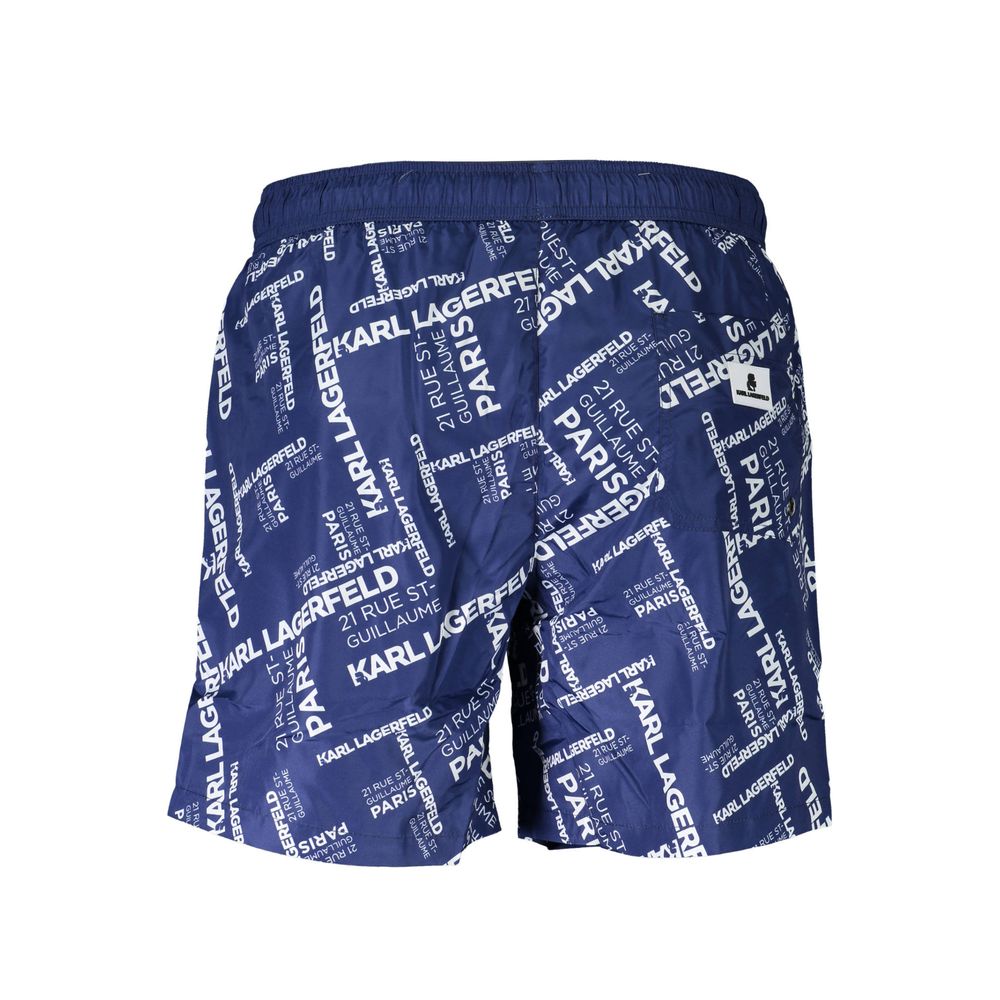Blauer Polyester Herren Badeshort