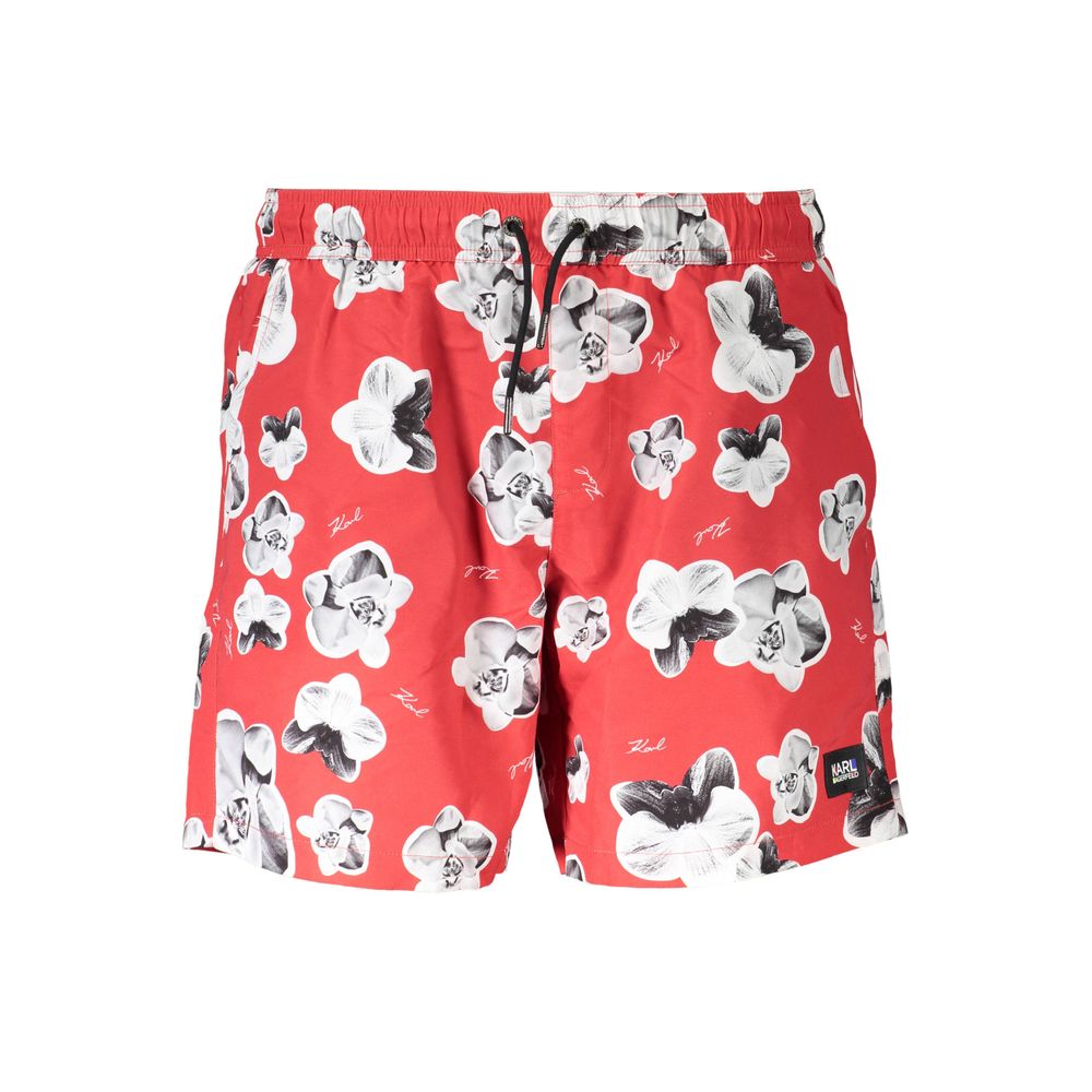 Bade-Shorts aus Polyester für Herren, rot